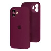Чехол Silicone Case Full Camera для iPhone 12 Plum